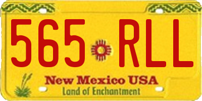 NM license plate 565RLL