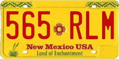NM license plate 565RLM