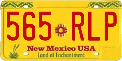 NM license plate 565RLP