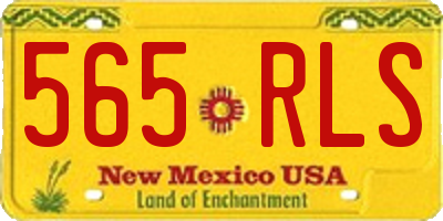 NM license plate 565RLS