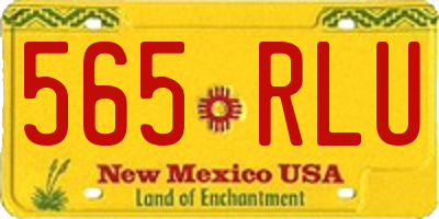 NM license plate 565RLU