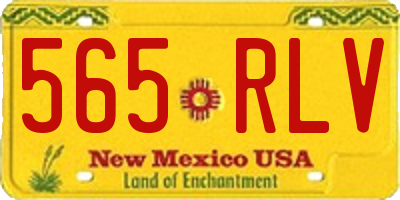 NM license plate 565RLV