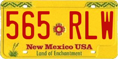 NM license plate 565RLW
