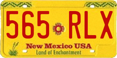 NM license plate 565RLX