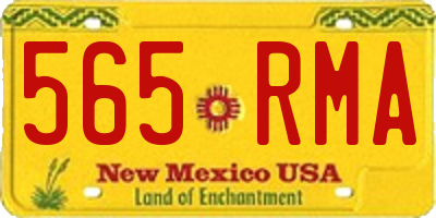 NM license plate 565RMA