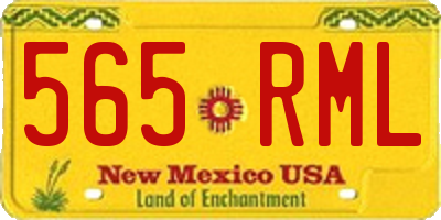 NM license plate 565RML