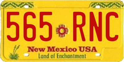 NM license plate 565RNC