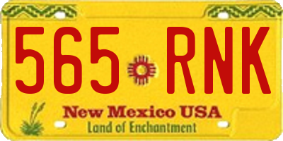 NM license plate 565RNK