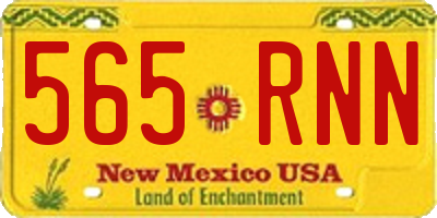 NM license plate 565RNN