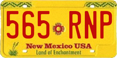 NM license plate 565RNP