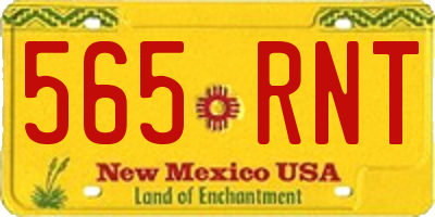 NM license plate 565RNT