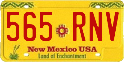 NM license plate 565RNV