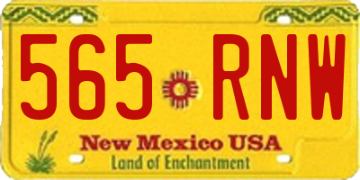 NM license plate 565RNW