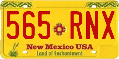 NM license plate 565RNX