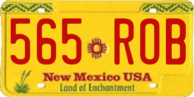 NM license plate 565ROB