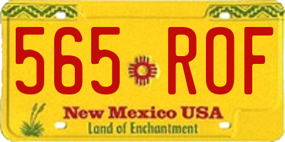 NM license plate 565ROF