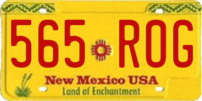 NM license plate 565ROG