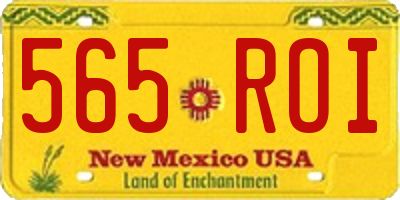 NM license plate 565ROI