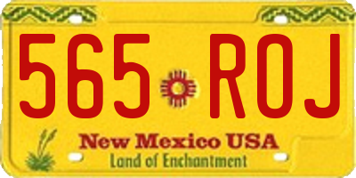 NM license plate 565ROJ