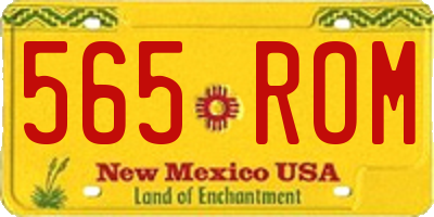 NM license plate 565ROM