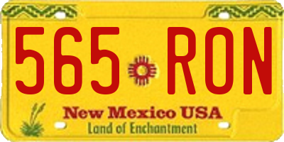 NM license plate 565RON