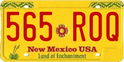 NM license plate 565ROQ