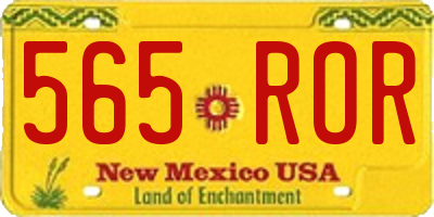 NM license plate 565ROR