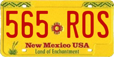NM license plate 565ROS