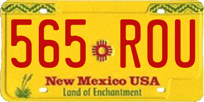 NM license plate 565ROU