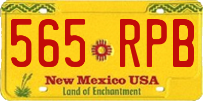 NM license plate 565RPB