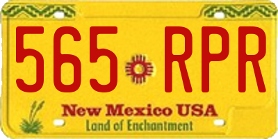 NM license plate 565RPR