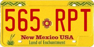 NM license plate 565RPT