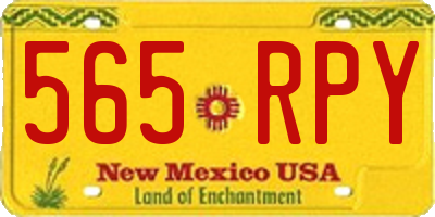 NM license plate 565RPY