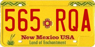 NM license plate 565RQA
