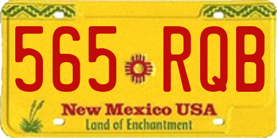 NM license plate 565RQB