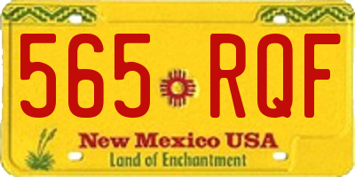 NM license plate 565RQF