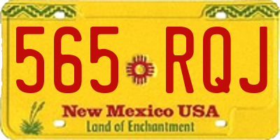 NM license plate 565RQJ
