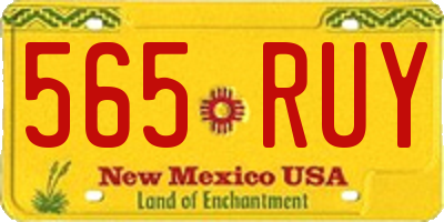 NM license plate 565RUY