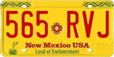 NM license plate 565RVJ