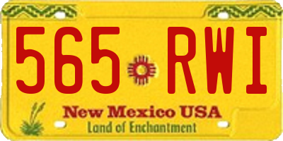 NM license plate 565RWI