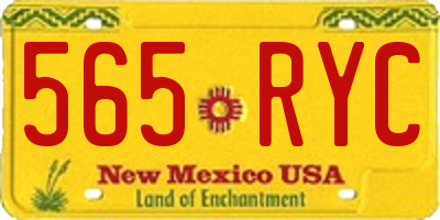 NM license plate 565RYC