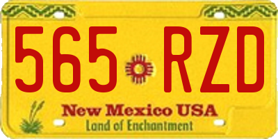 NM license plate 565RZD