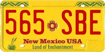 NM license plate 565SBE