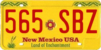 NM license plate 565SBZ