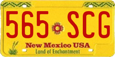 NM license plate 565SCG