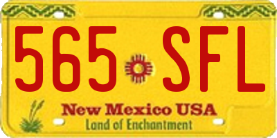 NM license plate 565SFL
