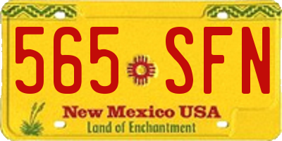 NM license plate 565SFN