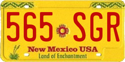 NM license plate 565SGR