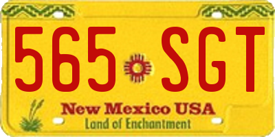 NM license plate 565SGT