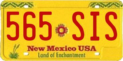 NM license plate 565SIS
